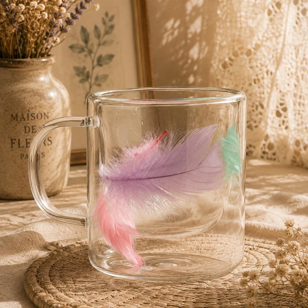 Perotti Double Feather Çift Cidarlı Kupa 300 ml
