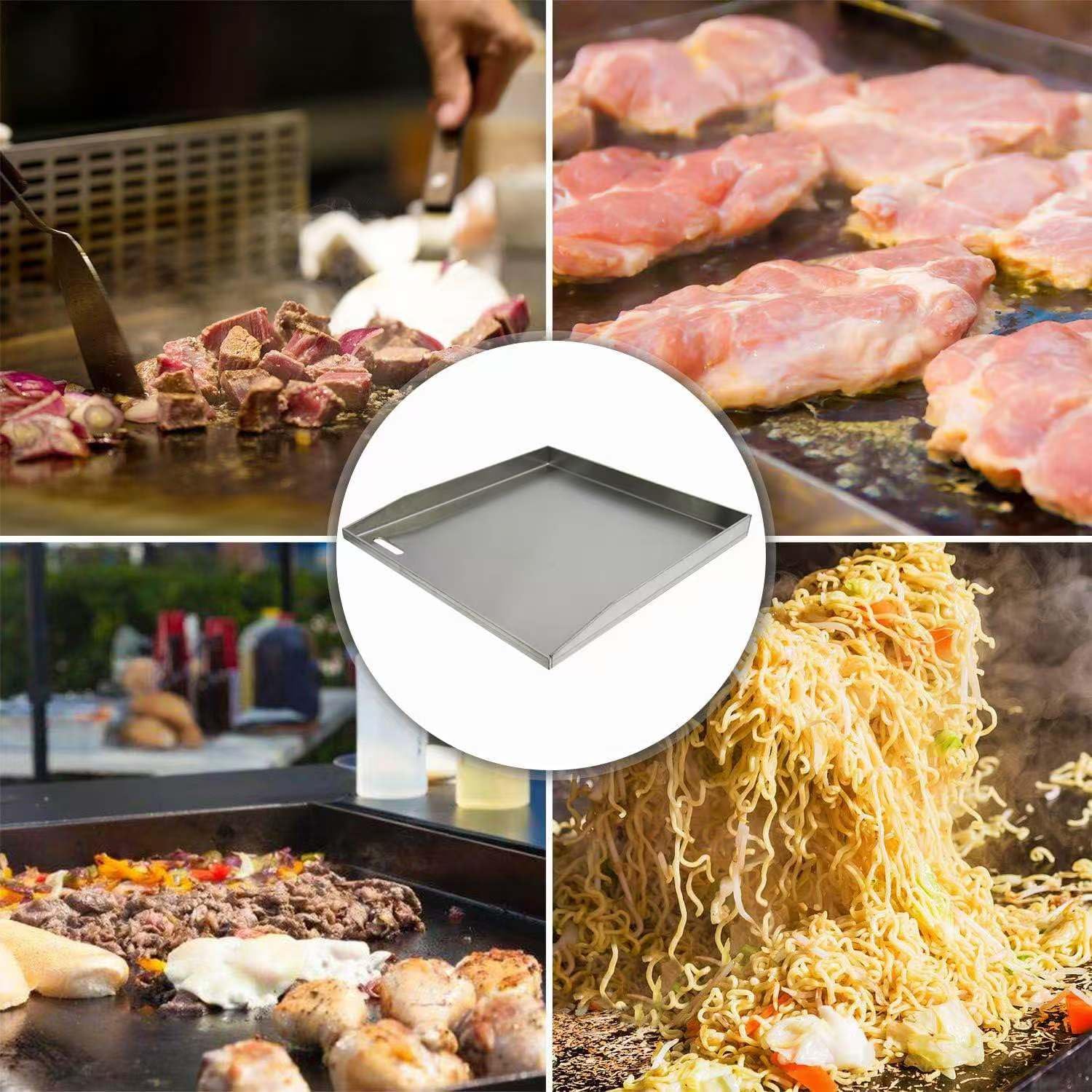 Grillschaal 2-in-1 - Grote Grillschaal Voor Het Bereiden Van Diverse Grillklare Items In Een Gezoneerde Poort Roestvrij Staal