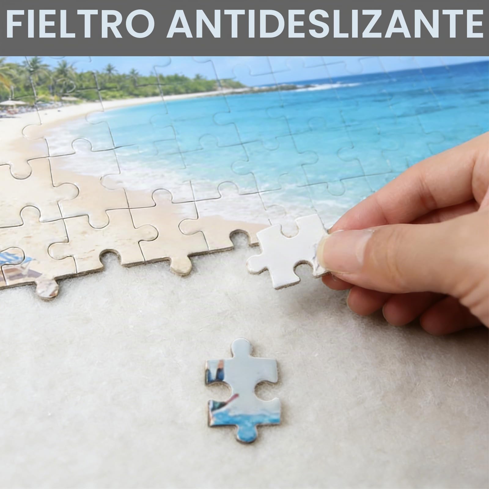 FARYODI Mesa de rompecabezas inclinable, portátil con 6 cajones, plataforma de rompecabezas de fieltro ligera, mesa de rompecabezas portátil para juegos, hasta 1000 piezas (gris plateado)
