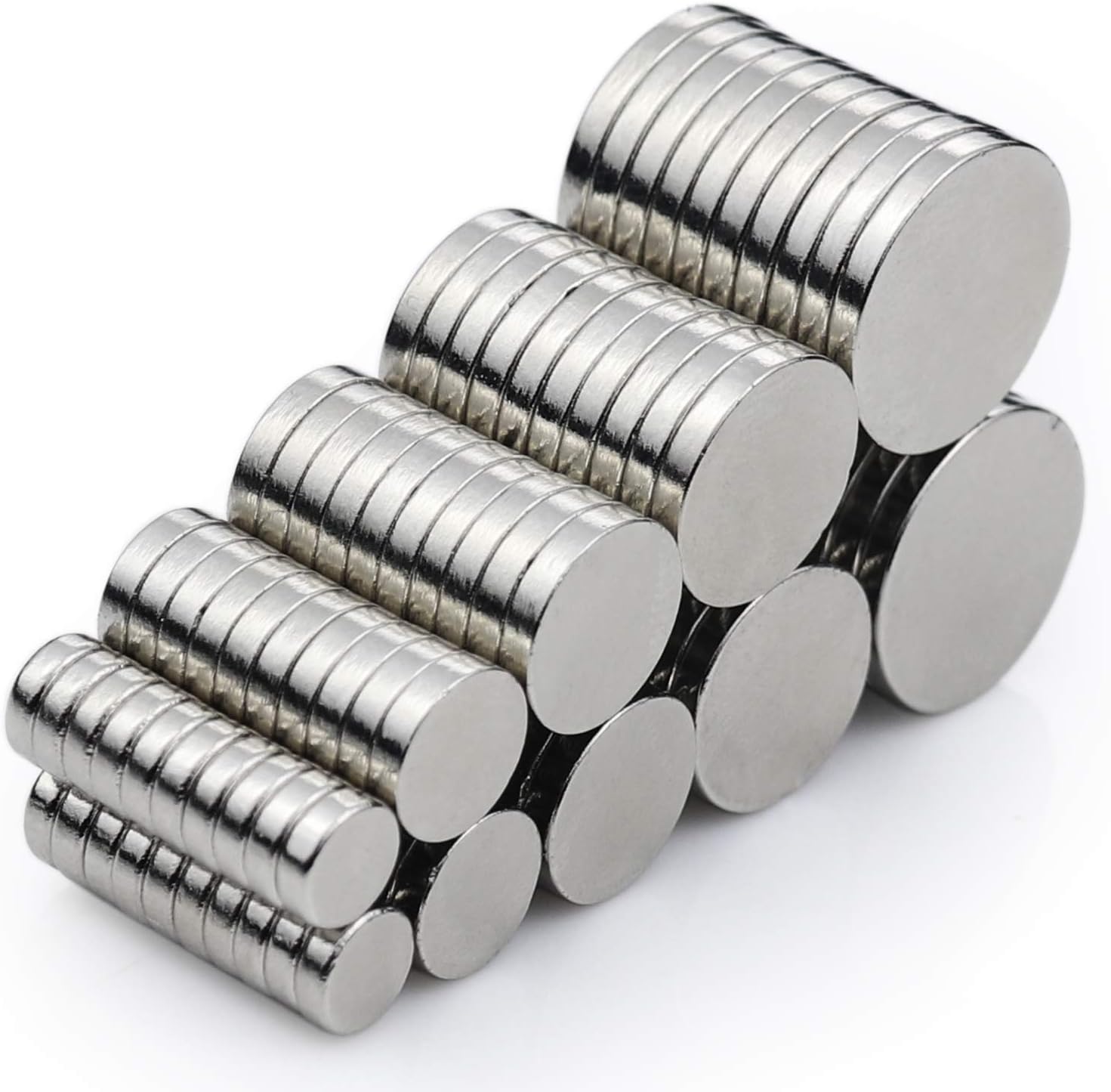 DIYMAG 100Pcs Refrigerator Magnets, 5 Different Size Small Magnets, Tiny Round Disc Fridge Magnets for Office, Hobbies, Crafts, Whiteboard Magnets, Dry Erase Board Magnets and Push Pins Magnets