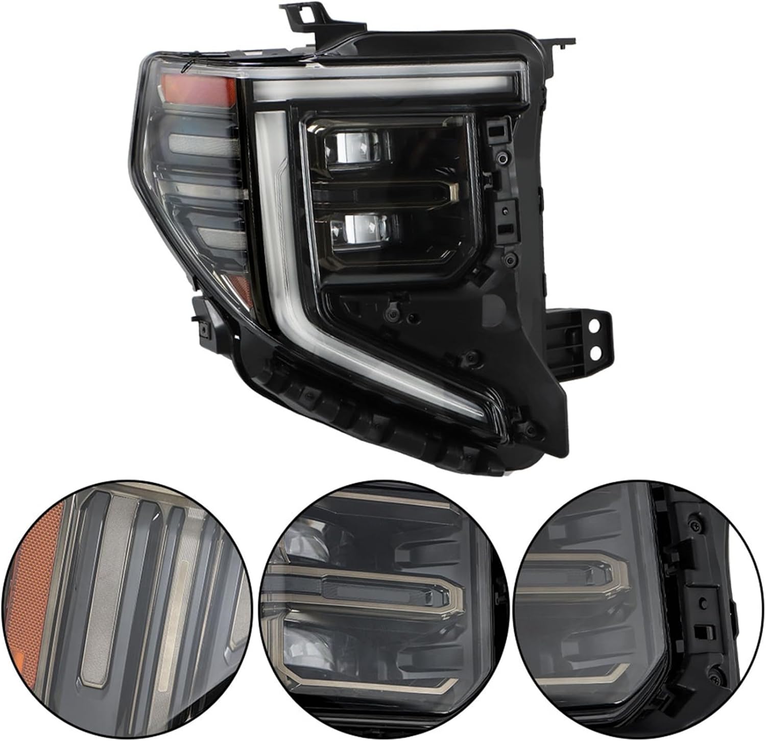 1 Pack Headlight Right Side Assembly Replacement for sierra 1500 2022-2024