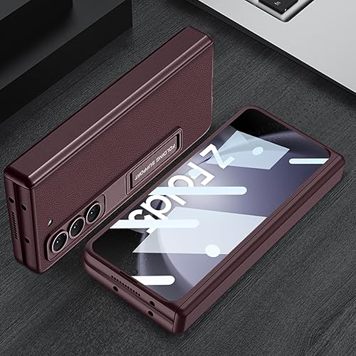 Miniatura 7 de DOOTOO - Funda para Samsung Galaxy Z Fold 5, protección magnética de bisagra, soporte de policarbonato duro con protector de pantalla, cuerpo