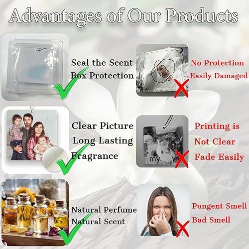 Miniatura 2 de Ambientador personalizado para automóvil, ambientador personalizado, ambientador personalizado con foto de doble cara, para armario, baño y adornos