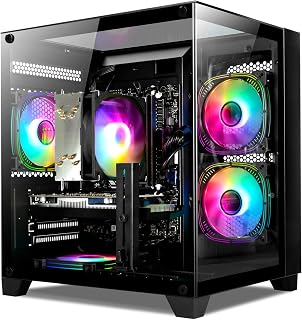 WIWB Prebuilt Gaming PC: Ryzen 7 5700X, RTX 4060 8GB, 16GB DDR4 RAM, 1TB NVMe SSD - 1440p Tower for Gaming & Streaming