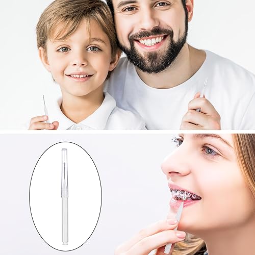 Miniatura 6 de Patelai 100 piezas de cepillos para limpiador, cepillo interdental, palillo de dientes, cabezal de hilo dental, hilo dental, higiene dental, hilo