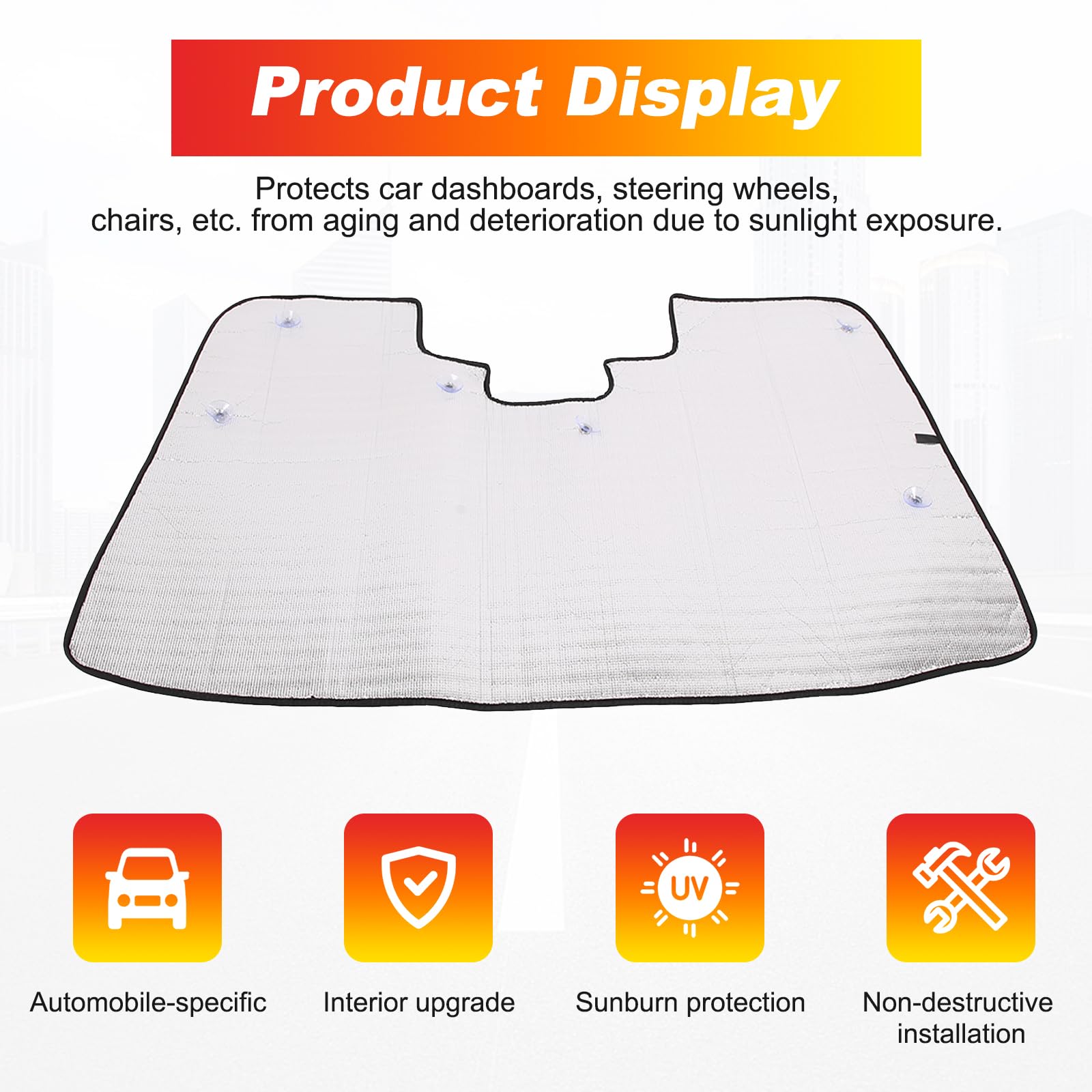 Parasol para parabrisas compatible con Sub@ru Crosstrek 2024 2025+ Accesorios, parasol para ventana delantera, bloqueador de calor, protector reflectante para mantener tu coche fresco, 1