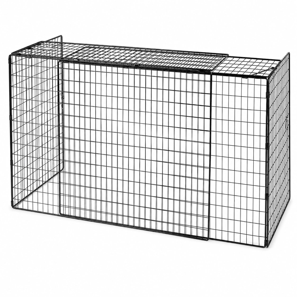 Plushé Haven Nursery Fire Guard, Adjustable Fireplace Fire Guard with Door, Child & Pet Safety Barrier, Foldable Steel Fire Screen, 87–175cm Extendable Width, Black