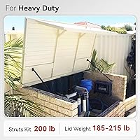 Vista 6 de Vepagoo amortiguador neumático, elevación para cubierta de camión, resistente, juego de 2