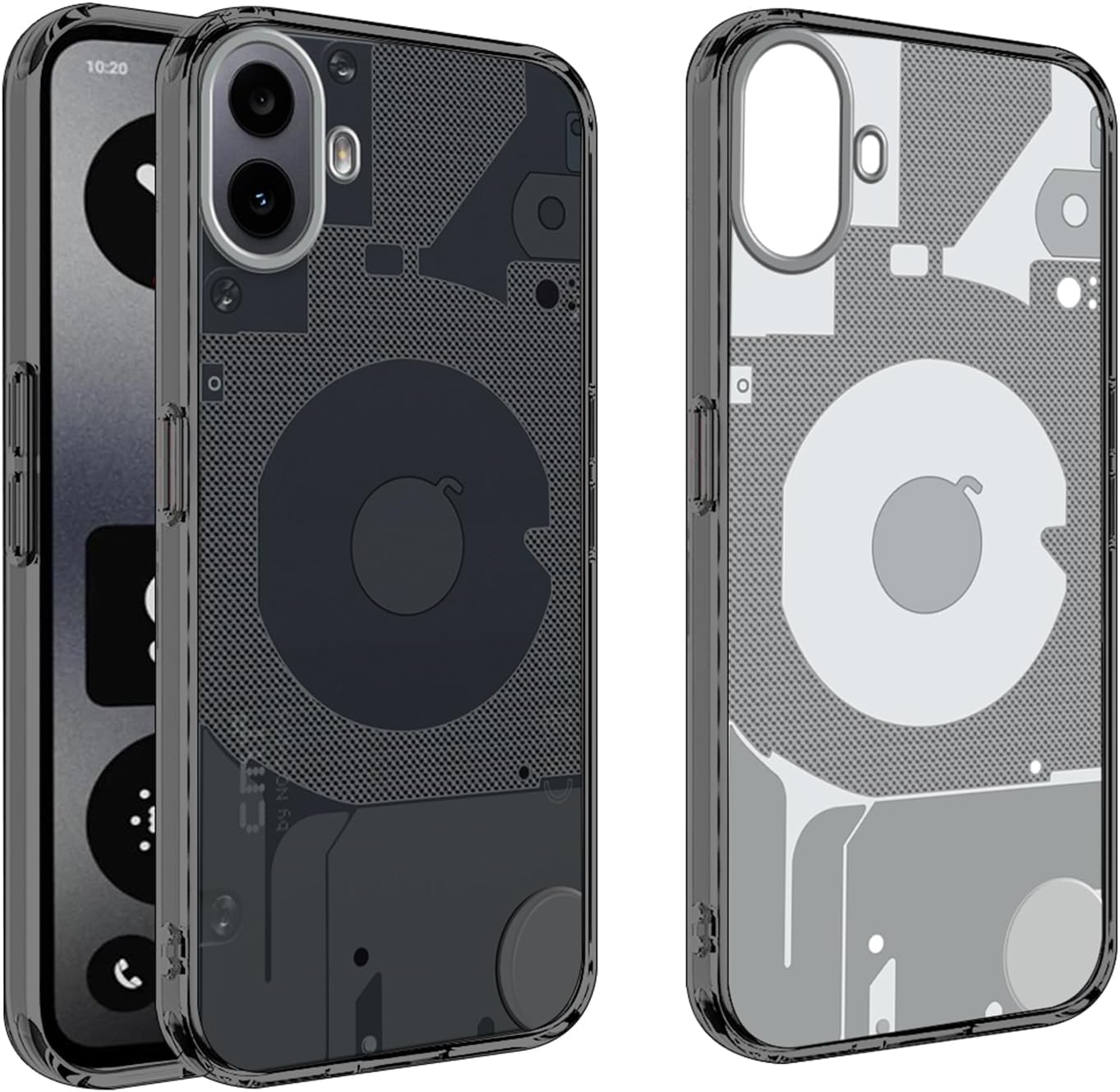 HELLO ZONE Back Cover Case for CMF by Nothing Phone 1 -Smoke Grey Transparent