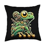 Frog Robots Robotics Engineering Technology Programmer Throw Pillow