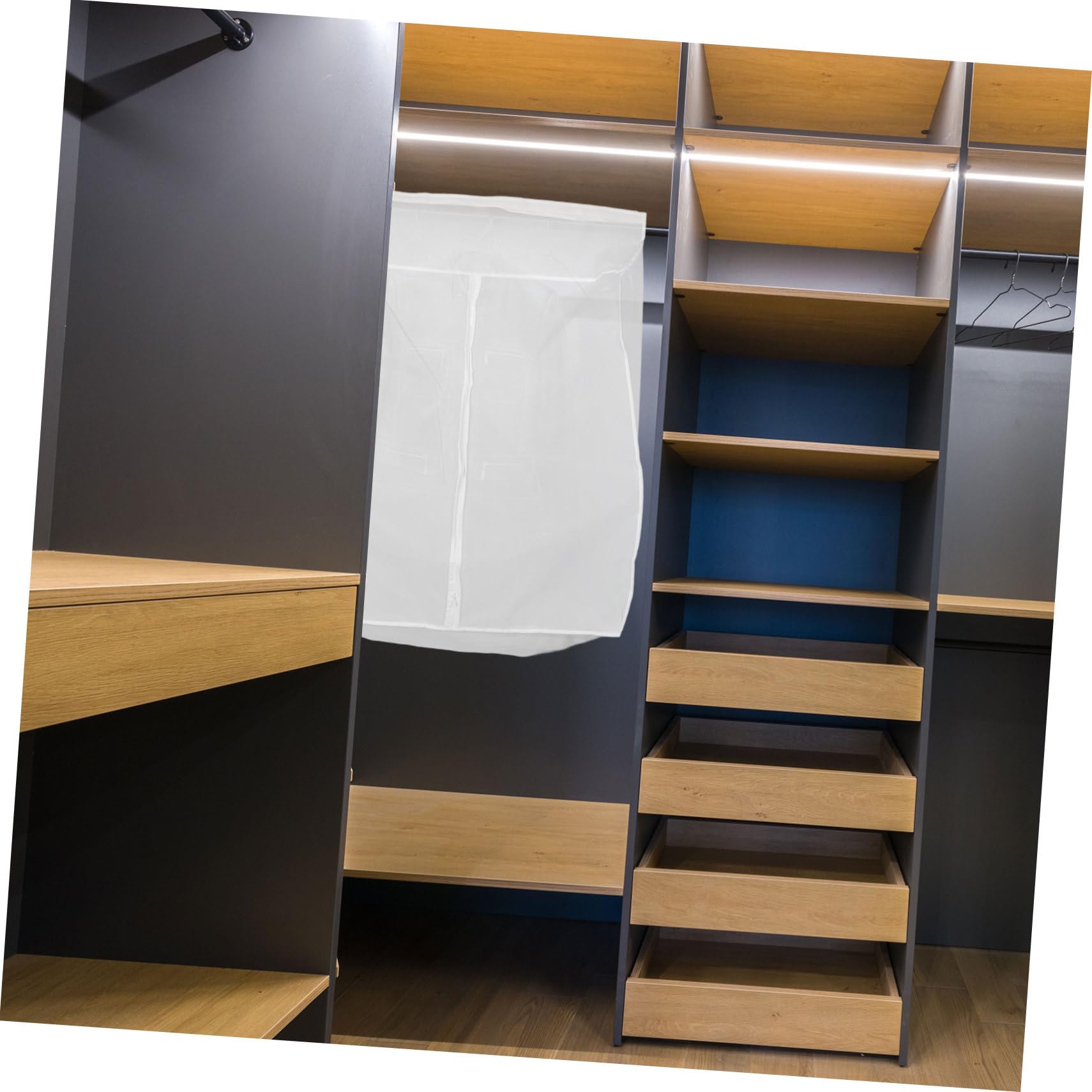 Funda para Colgar Ropa en Casa Peva Color Claro 50x80 X 90 | Protector para Trajes y Abrigos, Almacenamiento Doméstico, Cubre Prendas y Ayuda a Mantener el Polvo