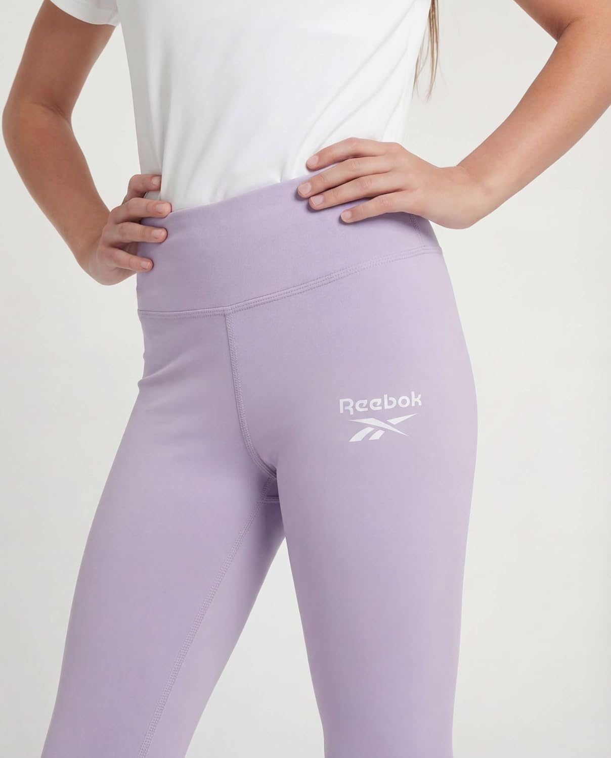 Reebok 3 Pack: Girls Leggings Athletic Dance Cheer Workout Pants for Kids Teens Tweens Youth Activewear Bottoms - (Size 6-16)