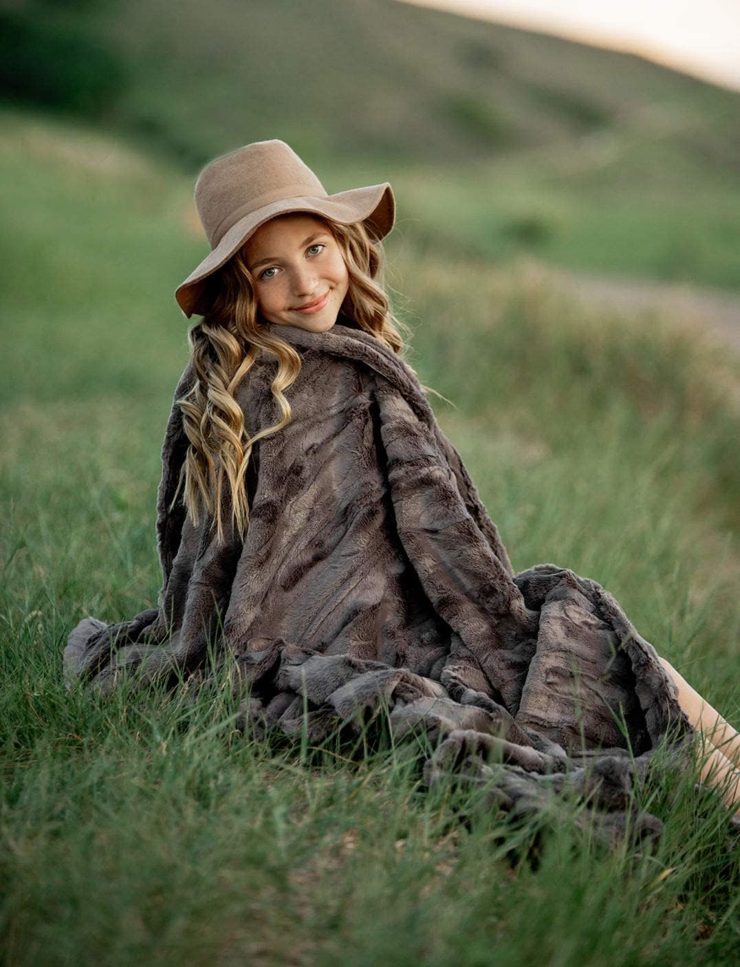 Exclusive Discount 🔥 Minky Couture Premium Blanket - Soft, Warm, Cozy, Comfortable, (Adult, Sorbet Granite)