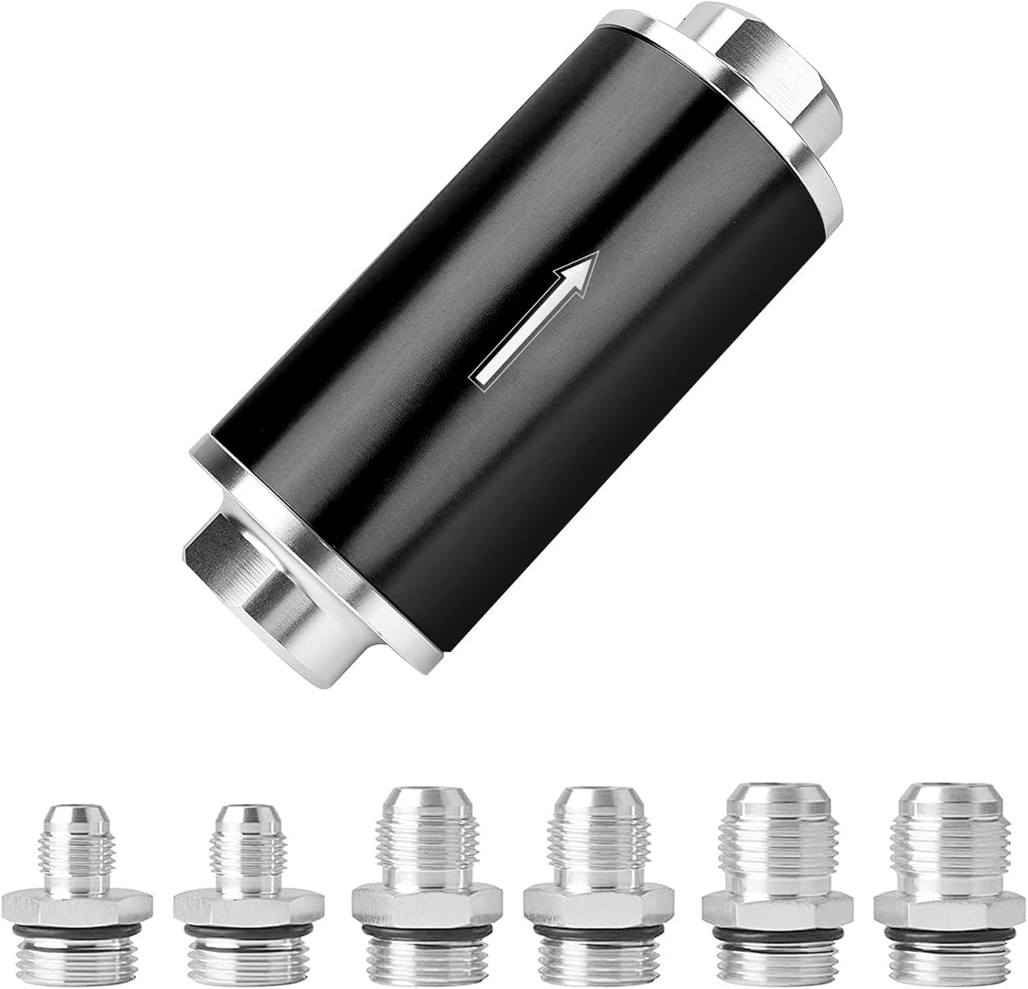 EVIL ENERGY 30 Micron Inline Fuel Filter Bundle with 60mm Fuel Filter Mounting Bracket Black