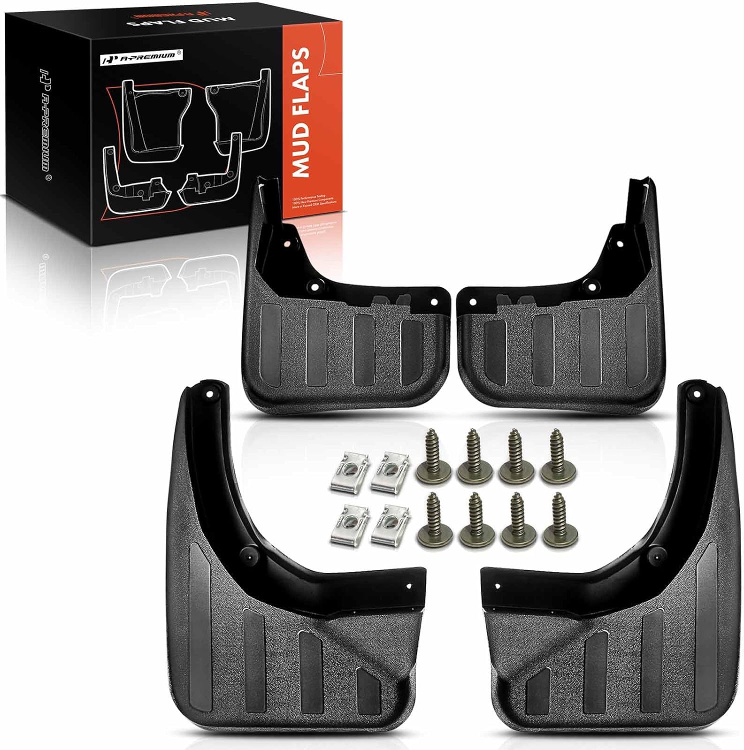 A-Premium Mud Flaps Compatible with Mercedes-Benz GLK280 2009, GLK300 2010-2015, GLK350 2009-2015, No Drilling Required Mud Guards with Hardware Accessories, Set of 4 Front and Rear
