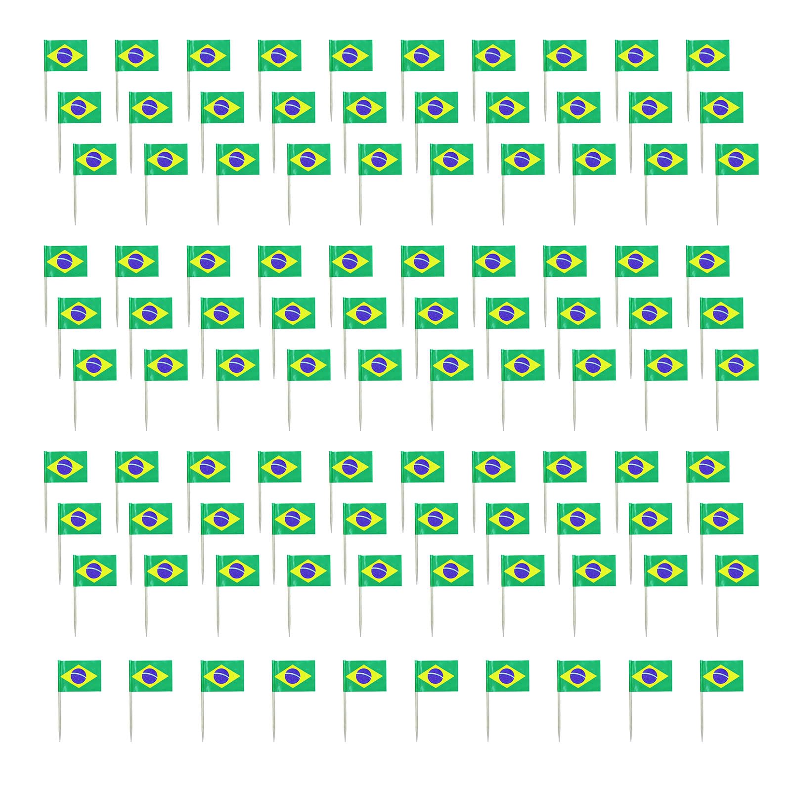 ZEPFJHE 100Pcs Colorful International Flag Paper Wood Toothpick Cupcake Picks Cake Top Decoration for Football Theme Event Flag Picks