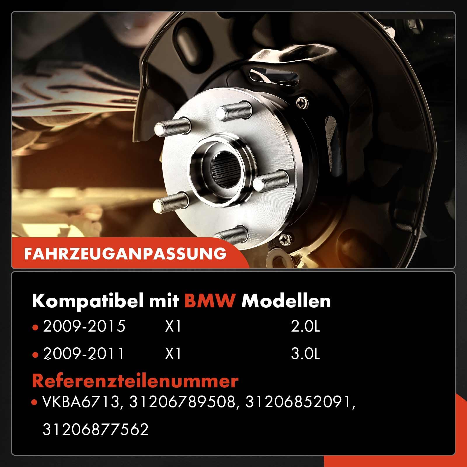 Frankberg 2x Radnabe Radlagersatz Vorne mit ABS-Sensor 31206877562