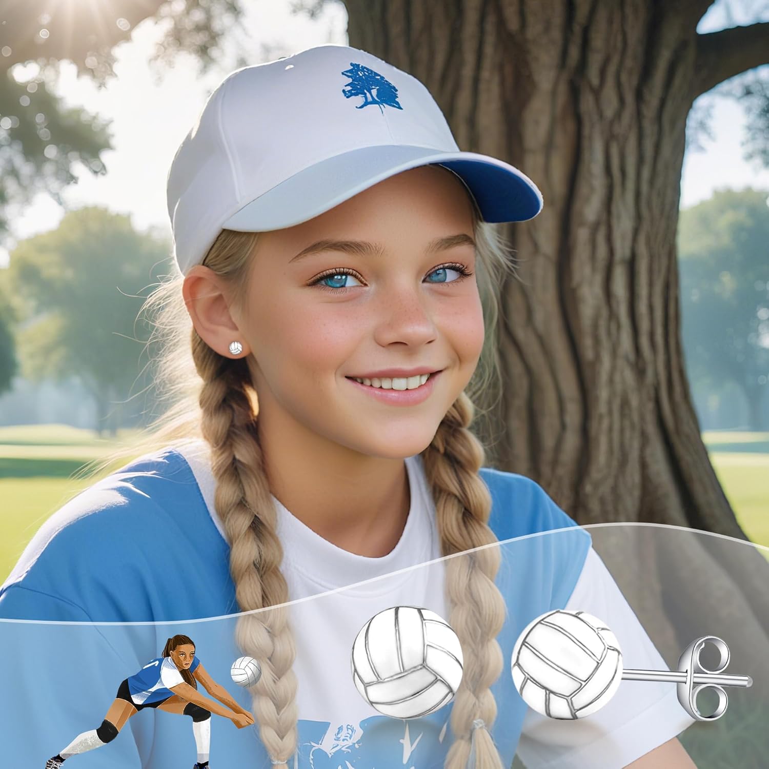 Sport Earrings for Women, Easter Basket Stuffers Cute Soccer Softball Basketball Volleyball Gifts for Girls, Hypoallergenic Sport Accessories with Card as Game Day Gifts for Fans Daughter - Image 2