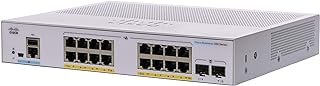 CISCO DESIGNED Business CBS350-16P-E-2G Managed Switch | 16 Port GE | PoE | Ext PS | 2x1G SFP | Limited Lifetime Protection (CBS350-16P-E-2G)