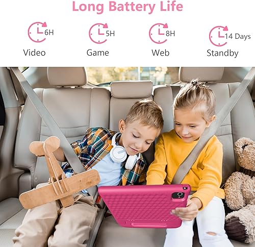 Miniatura 6 de JREN Tablet para niños10 pulgadas 64GB Android 14octa-core64GBWiFi BluetoothControl parentalContenido para niñosTabletas para niños rosa