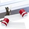 2 Rolls Dog Cat Scratching Window Sill Protector - 5.5 in x 6.6 Ft L-Shape Rubber Window Sill Cover Window Sill Guard Protector for Pet Cat Claw Scratching Chewing, White