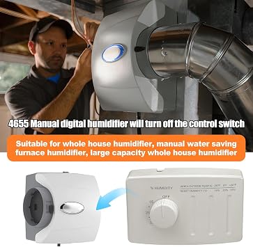4655 Manual Whole House Humidifiers/Wall Mounted Humidifier Control Humidistat For AprilAire Manual Humidifier Whole House,24VAC