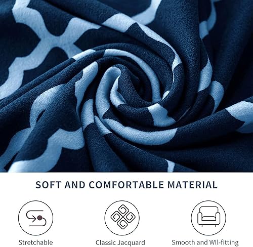 Miniatura 9 de Eco-Ancheng Funda para silla Wingback, 2 piezas, respaldo de ala, fundas de elastano para sillón con respaldo de ala, fundas para sillón con parte