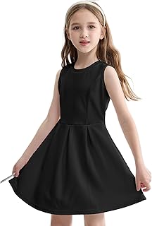 Dresses for Girls Teens Sleeveless A Line Swing Skater Party Dress for Girl 4T-14 - Buy now