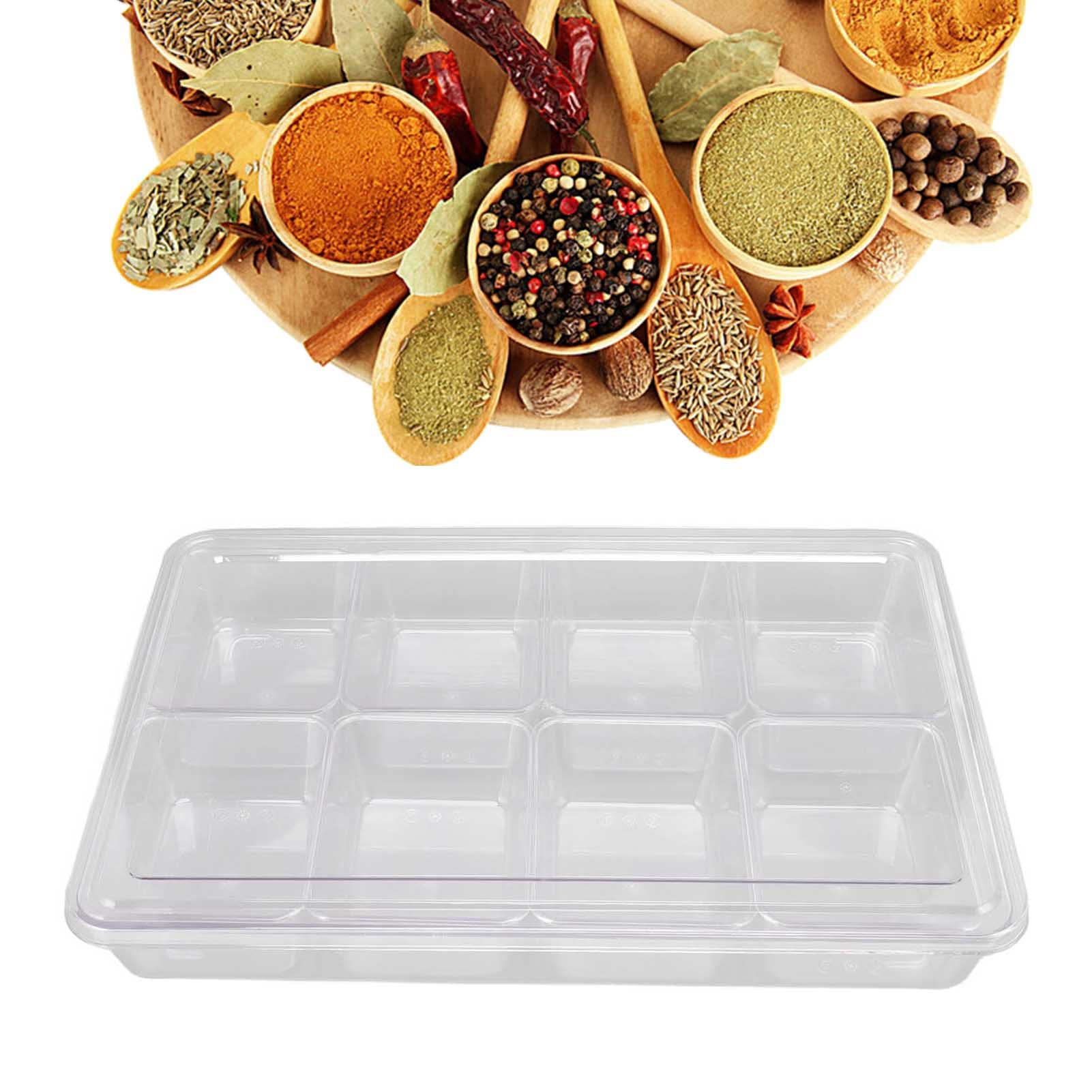 Walfront Scatola per Condimenti Scatola per Condimenti Classificata, Barattolo per Condimenti Resistente Al Calore Dispenser per Condimenti in Barattolo per Condimenti in Plastica di