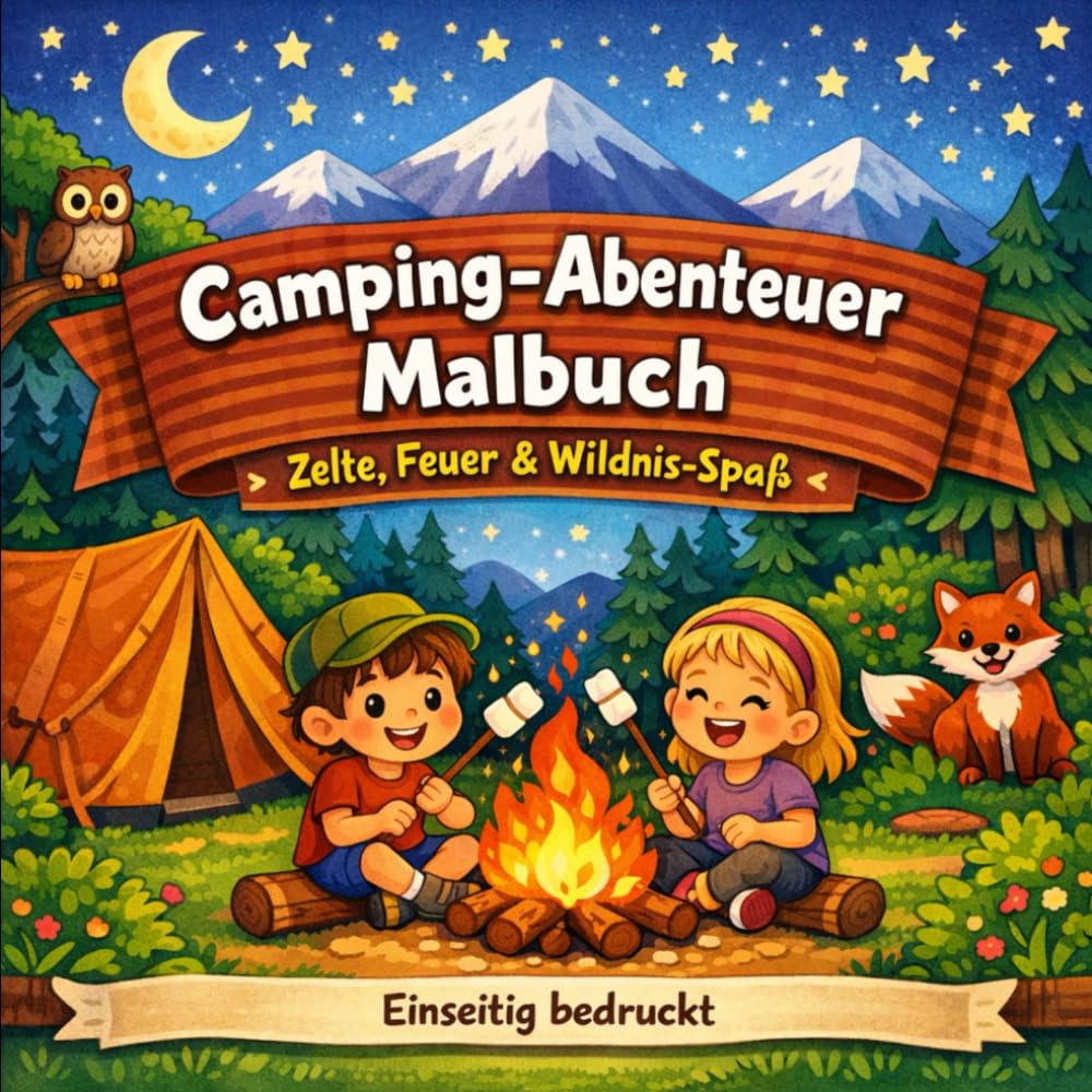 Camping-Abenteuer Malbuch: Zelte, Feuer & Wildnis-Spaß