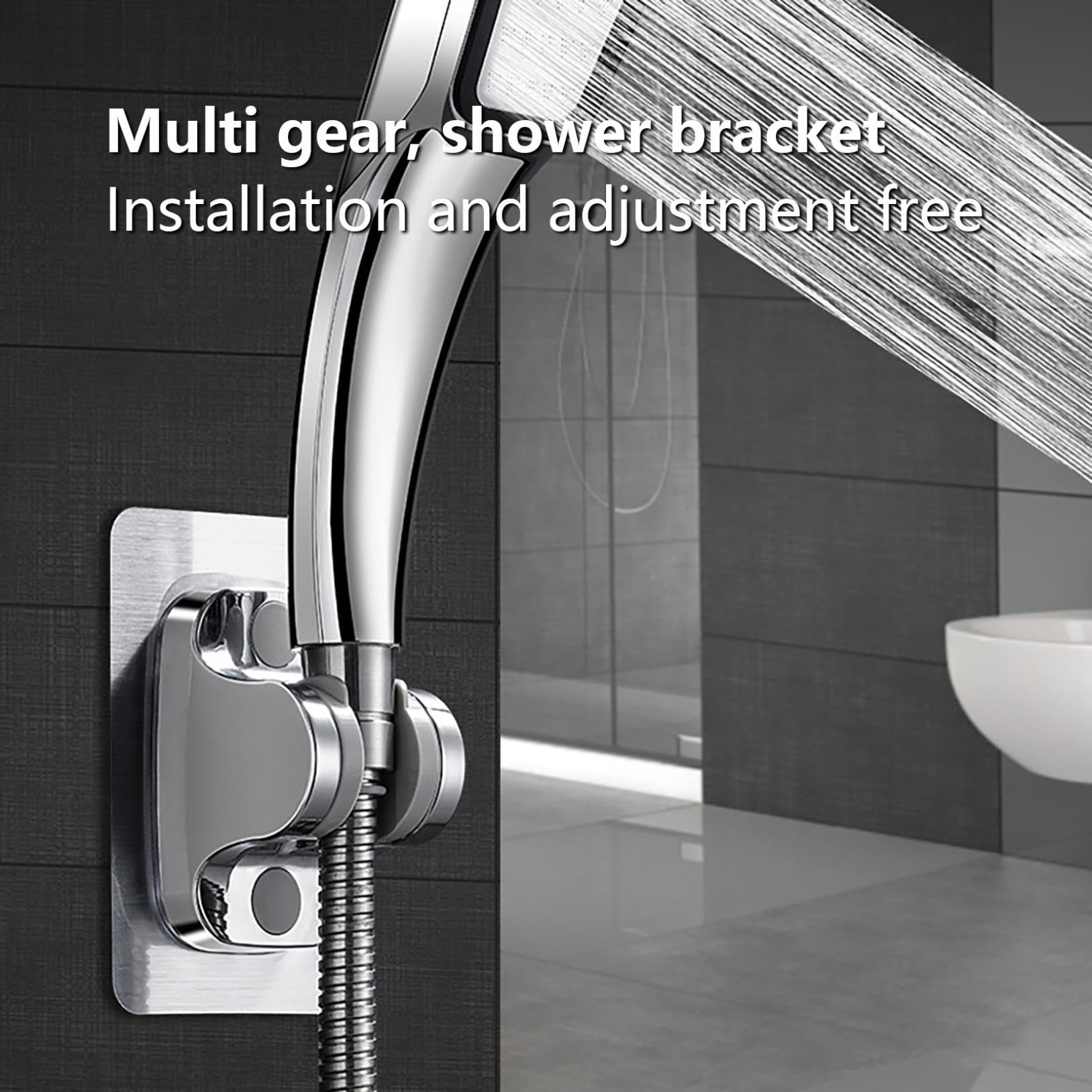 FEELSO Duschkopfhalterung Ohne Bohren - Edelstahl