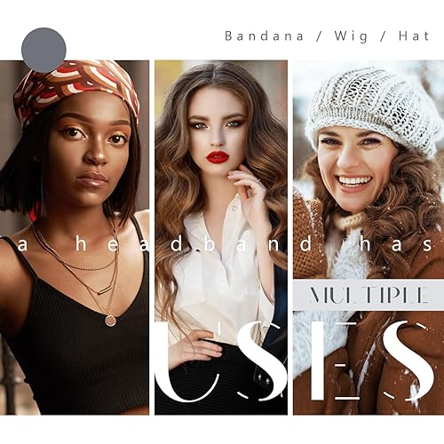 Miniatura 5 de Dreamlover Wig Grip Bands, Headband for Keeping Wigs in Place, Tan, 2 Pieces Beige Bronceado