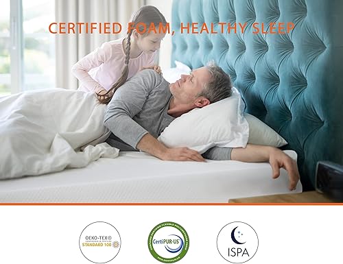 Miniatura 2 de YIQIEDEY Colchón King de 5 pulgadas, colchón de espuma viscoelástica de gel tamaño King para un sueño cómodo y alivio de presión, colchones de