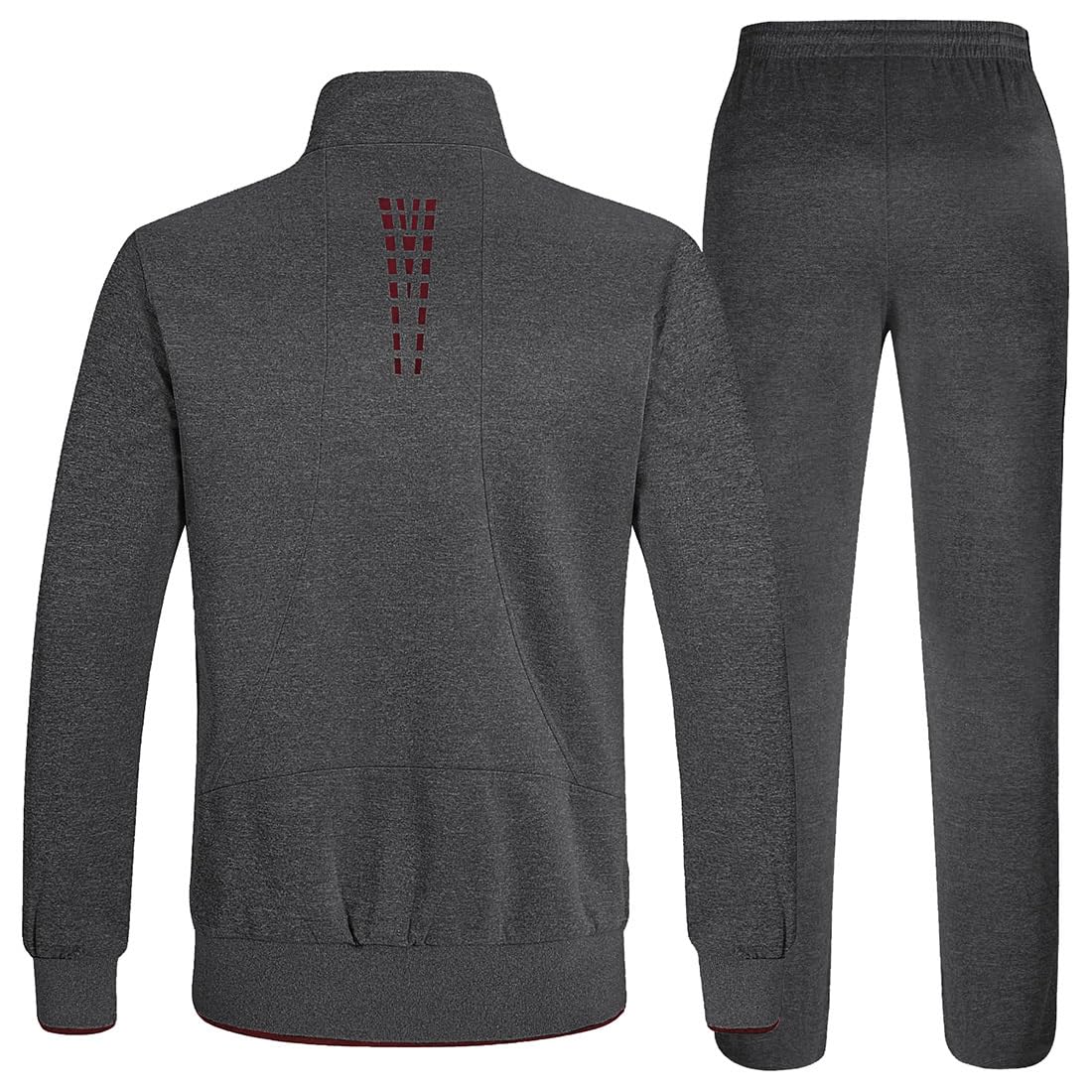 TBMPOY Tuta da allenamento da uomo, per uomo, set da 2 pezzi, casual, atletico, jogging, caldo, con chiusura lampo