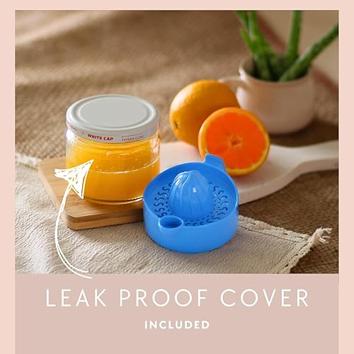 Miniatura 5 de Exprimidor de limón de vidrio, naranja, exprimidor manual de pomelo, exprimidor de cítricos pequeños, extractor manual de mano con mango y boquilla