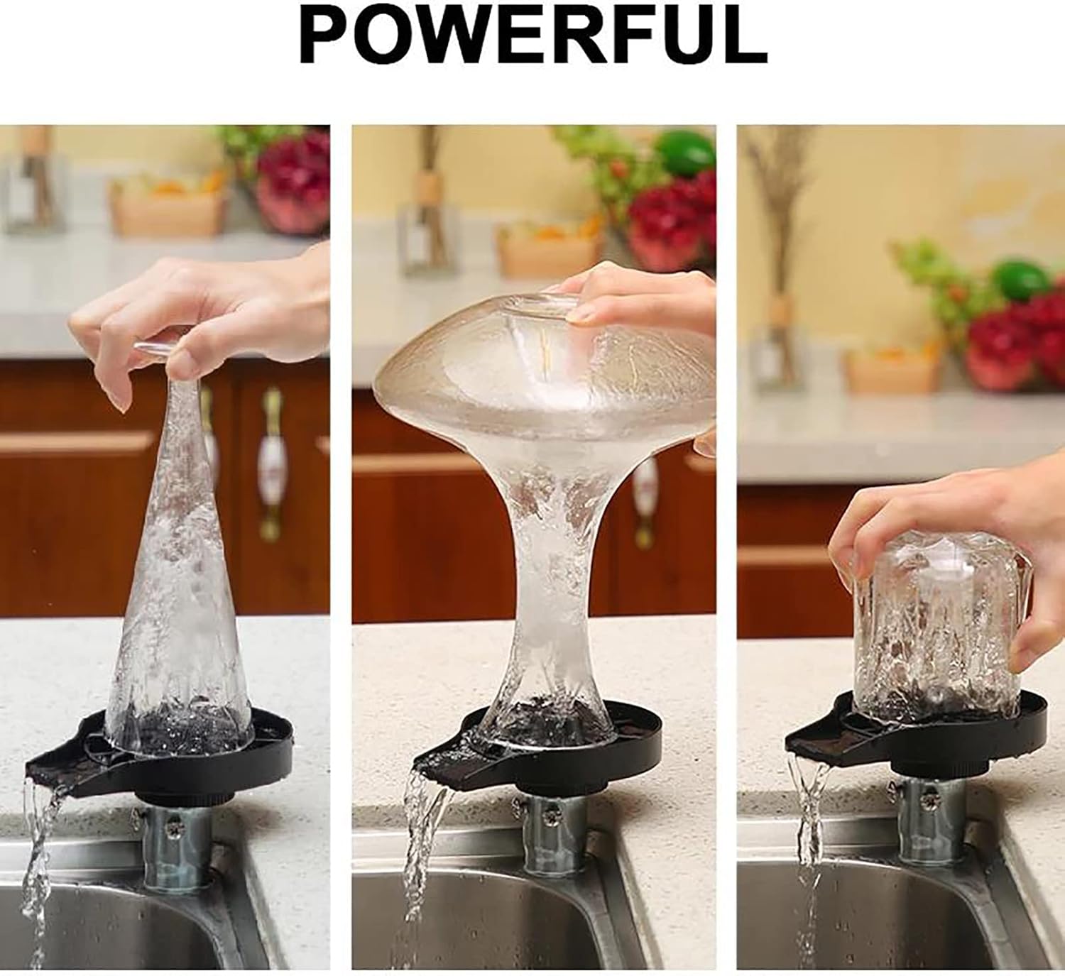 Bao Monad Glass Flusher Automatic Cup Washer for Faucet Sink bar Coffee Maker Tool Sink Suitable for Kitchen Cleaning Accessories