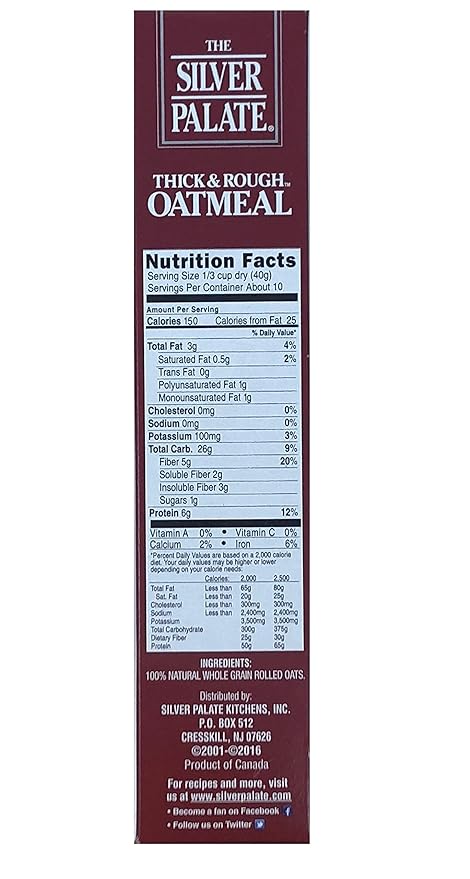 Avena The Silver Palate Thick & Rough, Caja 14 Onzas (Pack de 4) miniatura 2