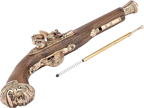 Miniatura 4 de Evike Airsoft - Pistola de Airsoft de alta potencia pirata HFC del siglo XVIII (color: dorado/CO2)