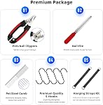 Guzekier Dog Grooming Hammock Harness for Medium Dogs, Groming tabel for Dog, Dog Grooming Sling, Pet Grooming Supplies Kit with Nail Clippers/Trimmer, Nail File,…