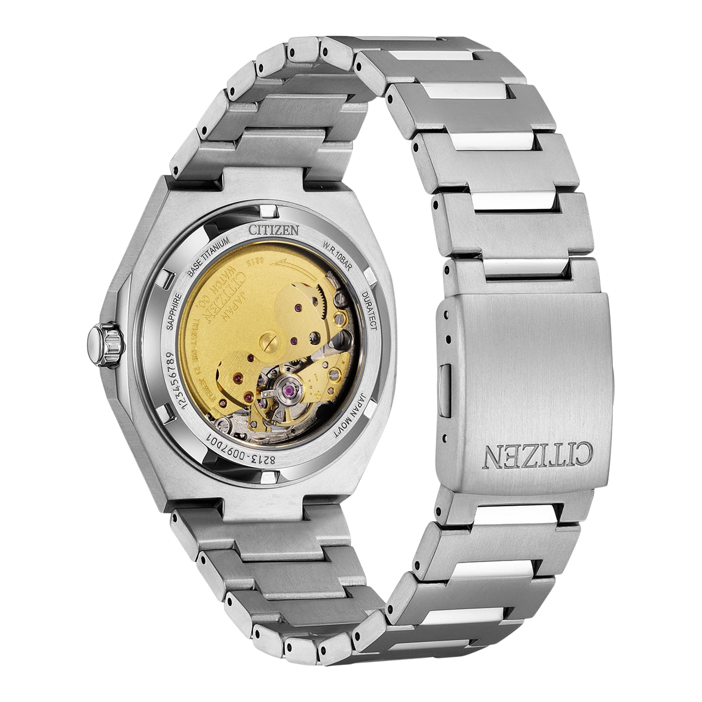 Citizen Herren Analog Automatik Uhr mit Titan Armband NJ0180-80M