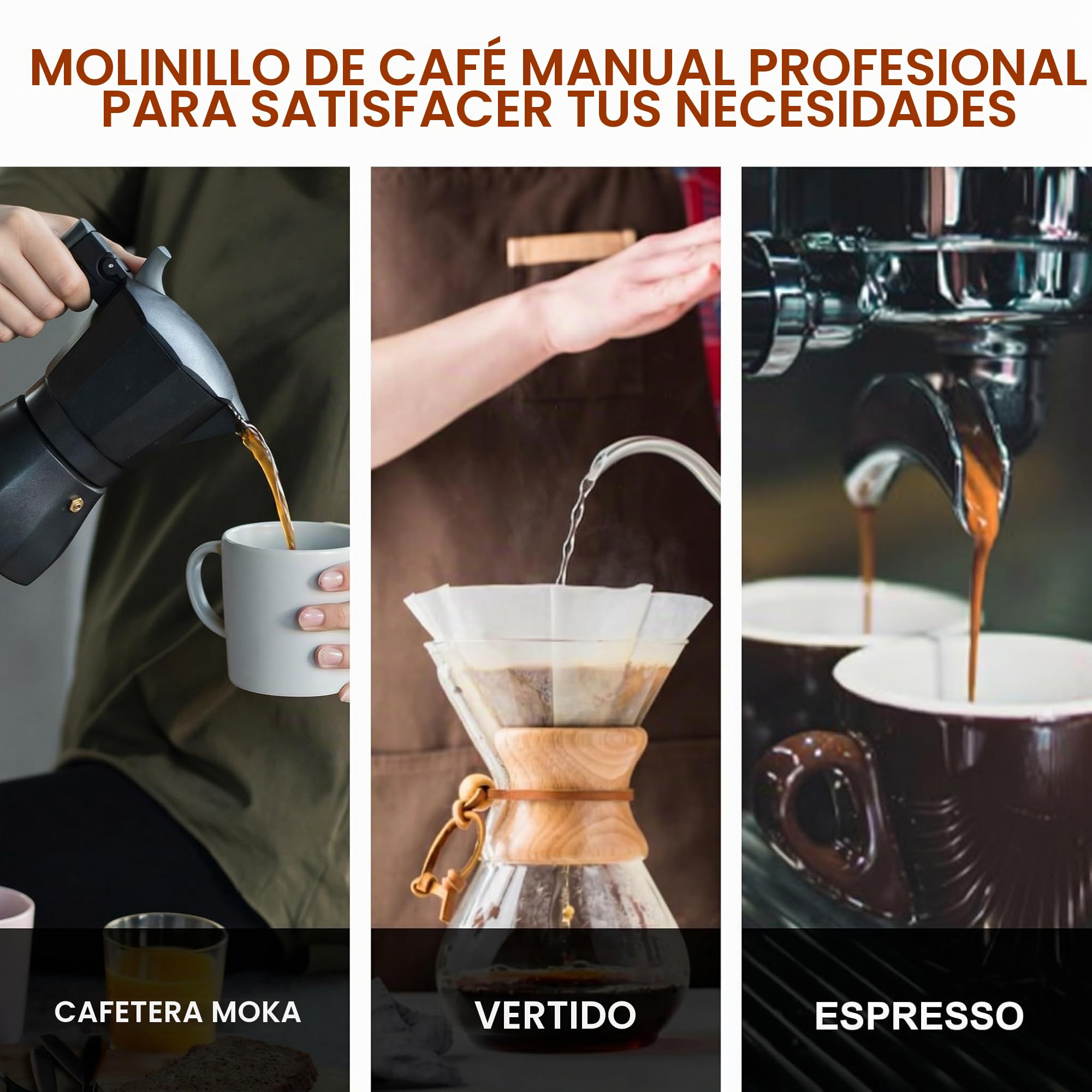 Molino Manual de Café Newlukpro M6 - Capacidad 25g, Núcleo de Molienda Hexagonal Afilado, Portátil para Café Concentrado