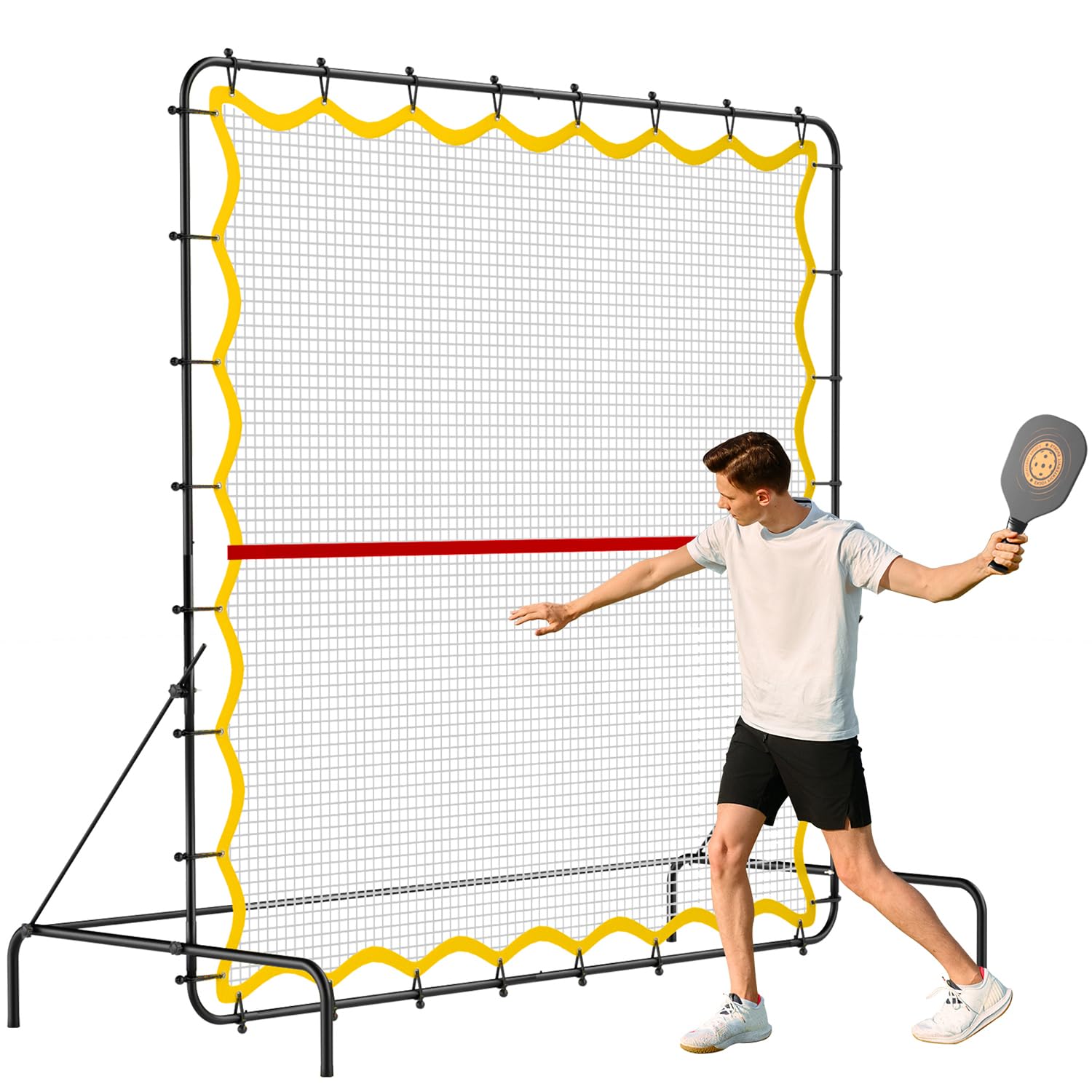 Rete da rimbalzo per pickleball, 2 m, portatile, con inclinazione regolabile, per allenamento sportivo indoor e outdoor