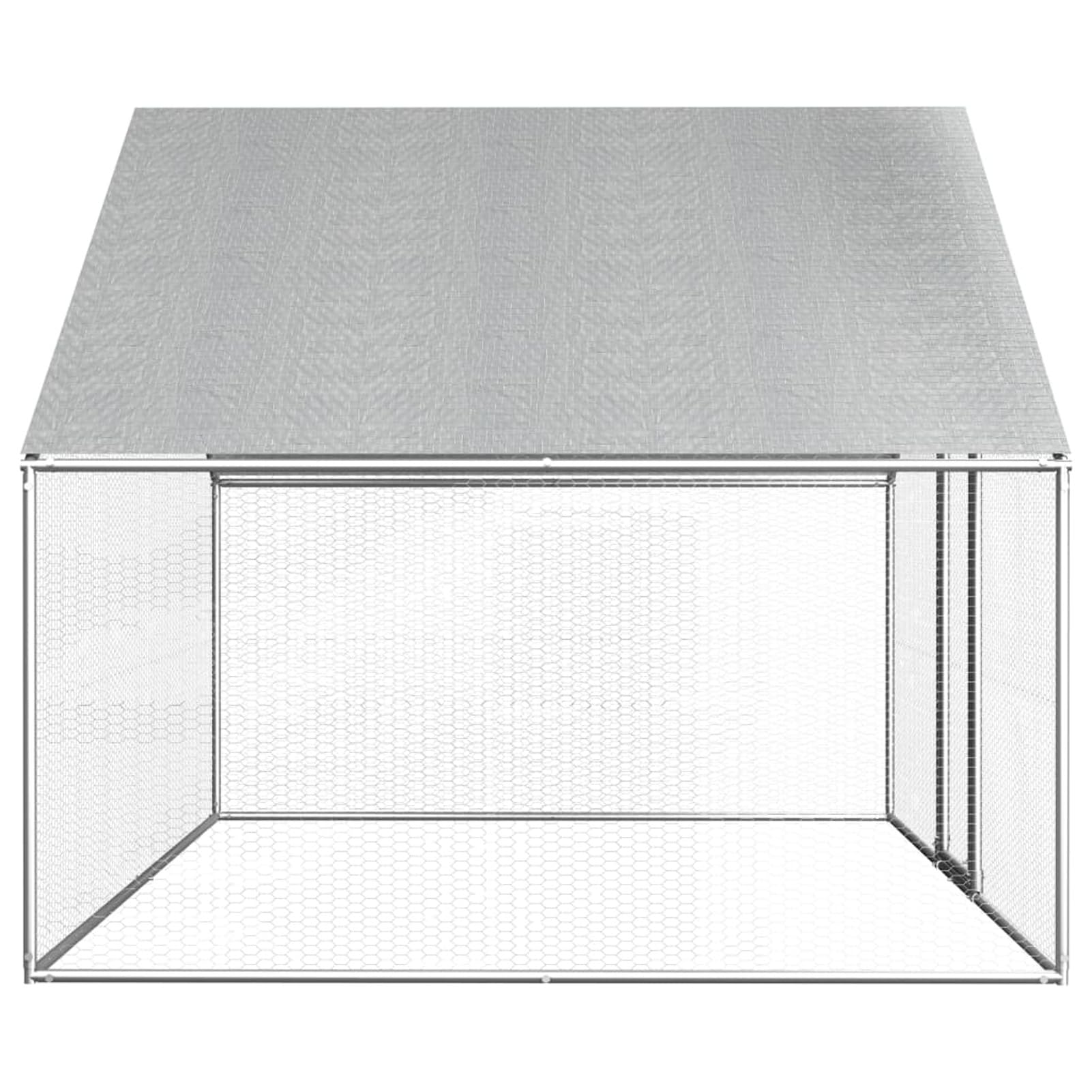 GuyAna Jaula gallinero de Exterior de Acero galvanizado 2,75x2x1,92 m Jaulas para Gallinas