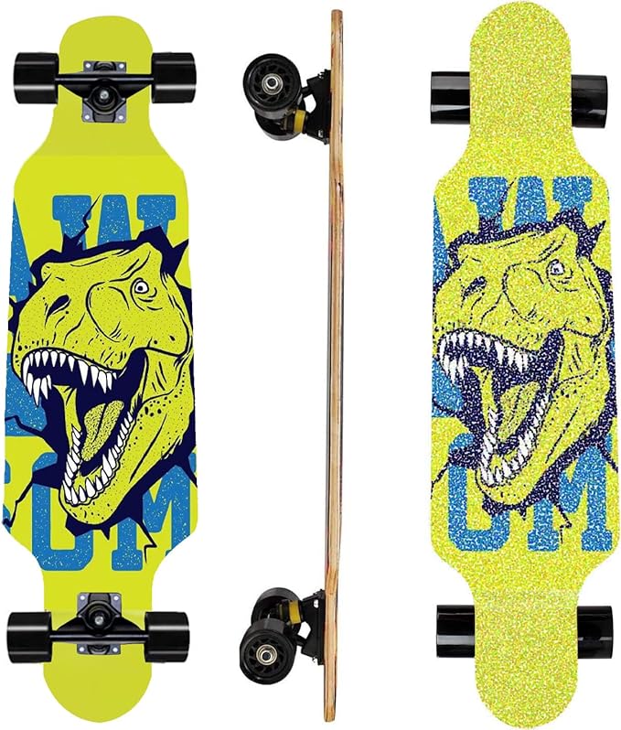 31" Longboard 7 Layers Skateboard Pro Complete Cruiser for Cruising, Carving, Free-Style and Downhill with T-Tool