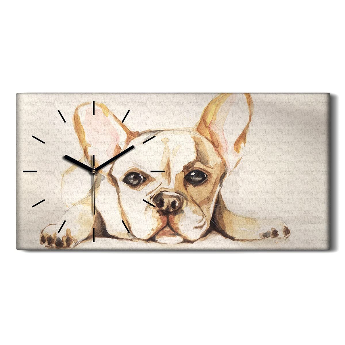 Horloge silencieuse bouledogue pour une chambre zen et design