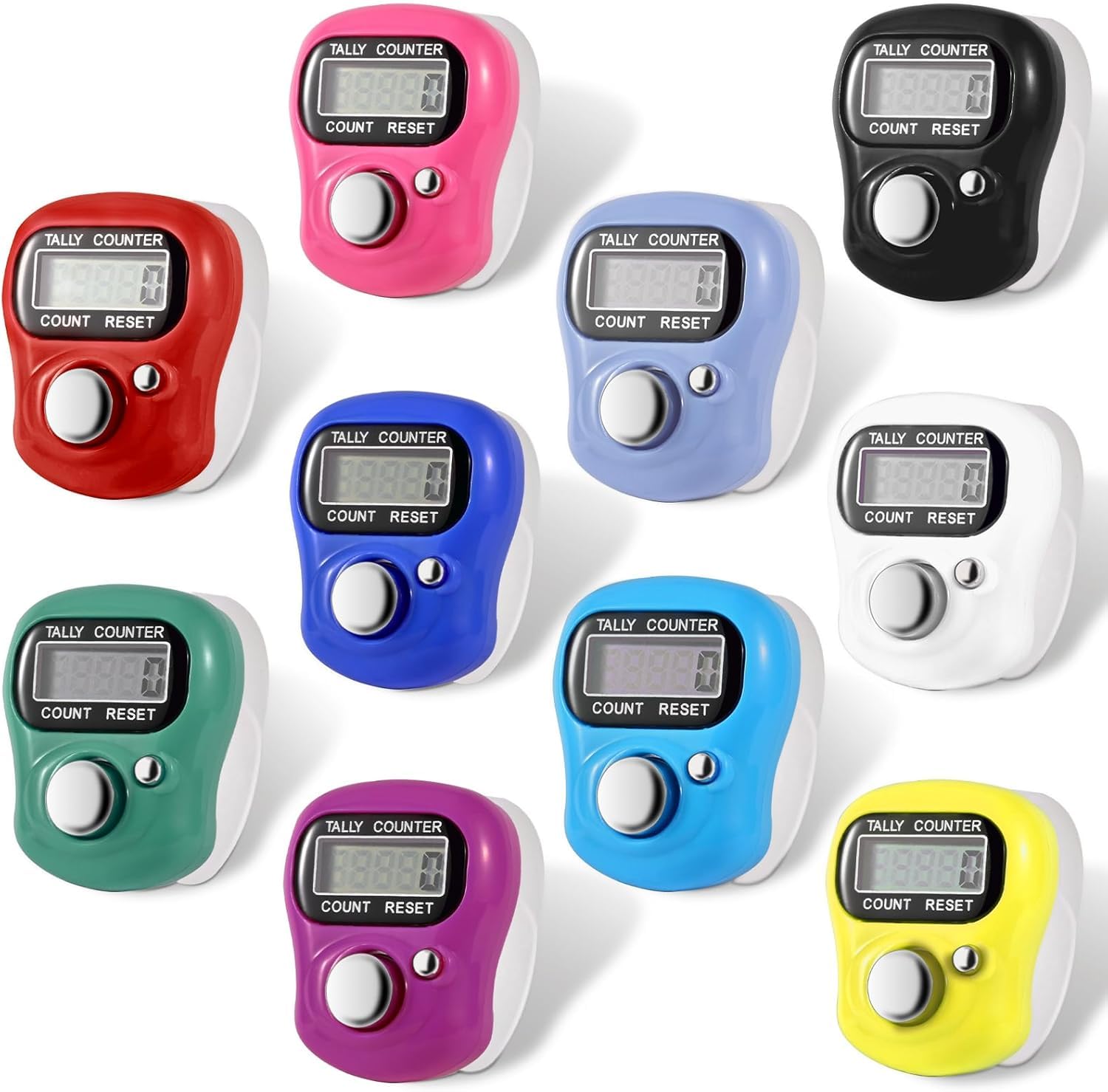 Mini Handheld Digital Tally Counter, Finger Ring Japa Counter & Electronic Counting Machine for Mantra, Cricket, Events, and General Counting-Multicolor Pack of 10pcs-image-39