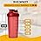 Mr. Pen- Shaker Bottles for Protein Mixes, 28 oz, 1 Pack, Red, Protein Shaker Bottle with Wire Whisk Ball, Blender Bottle