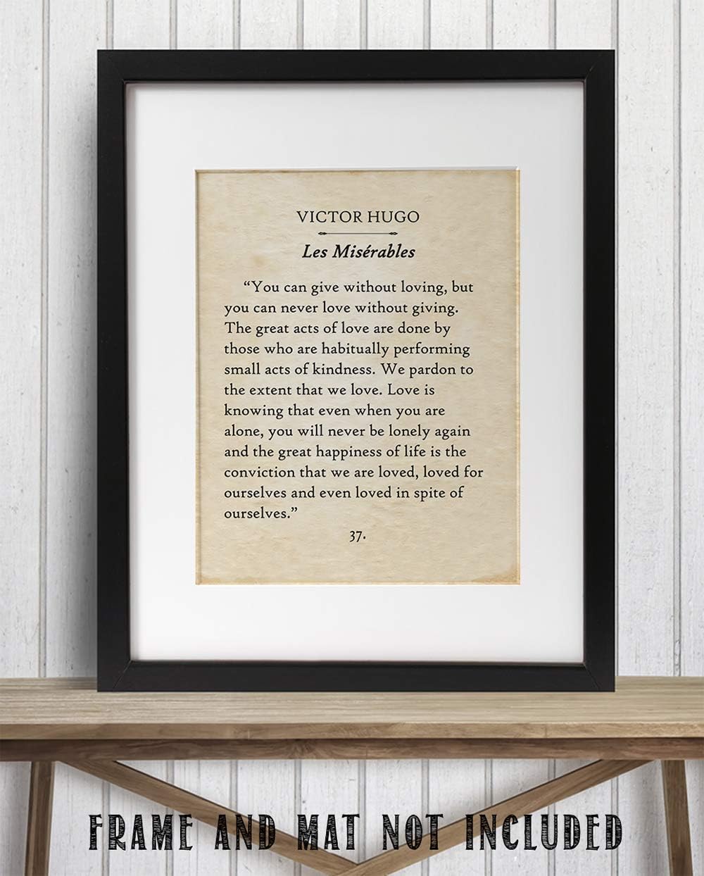 Victor Hugo – “You Can Give Without Loving” Classic Love Quote Wall Art, Acts of Love Page Print, Gift for Literature Lovers, 11x14 Unframed Typography Poster - Image 8