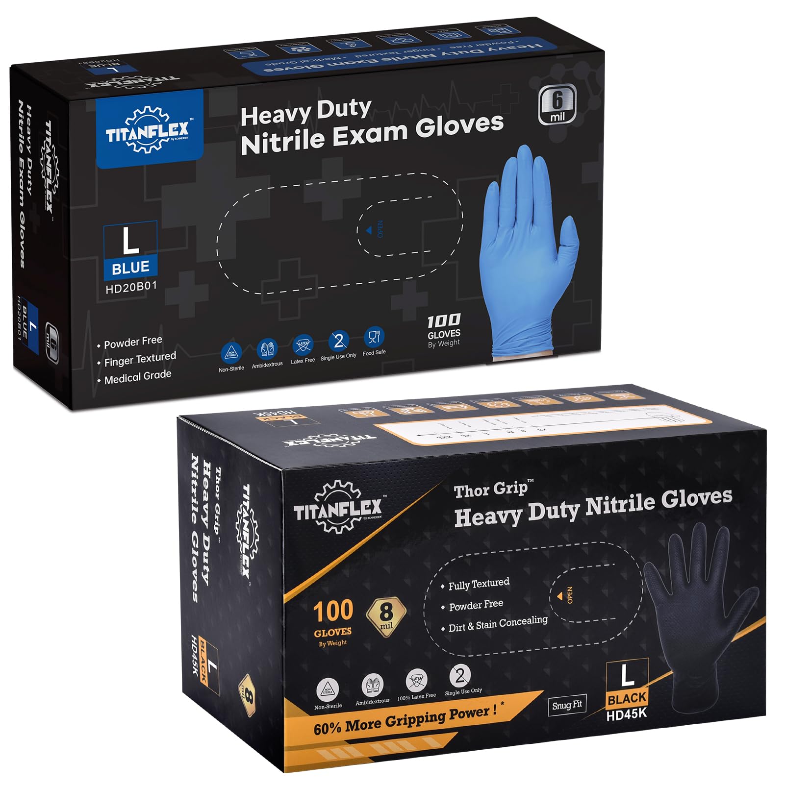 Amazon.com: TitanFlex Disposable Heavy Duty Industrial Nitrile