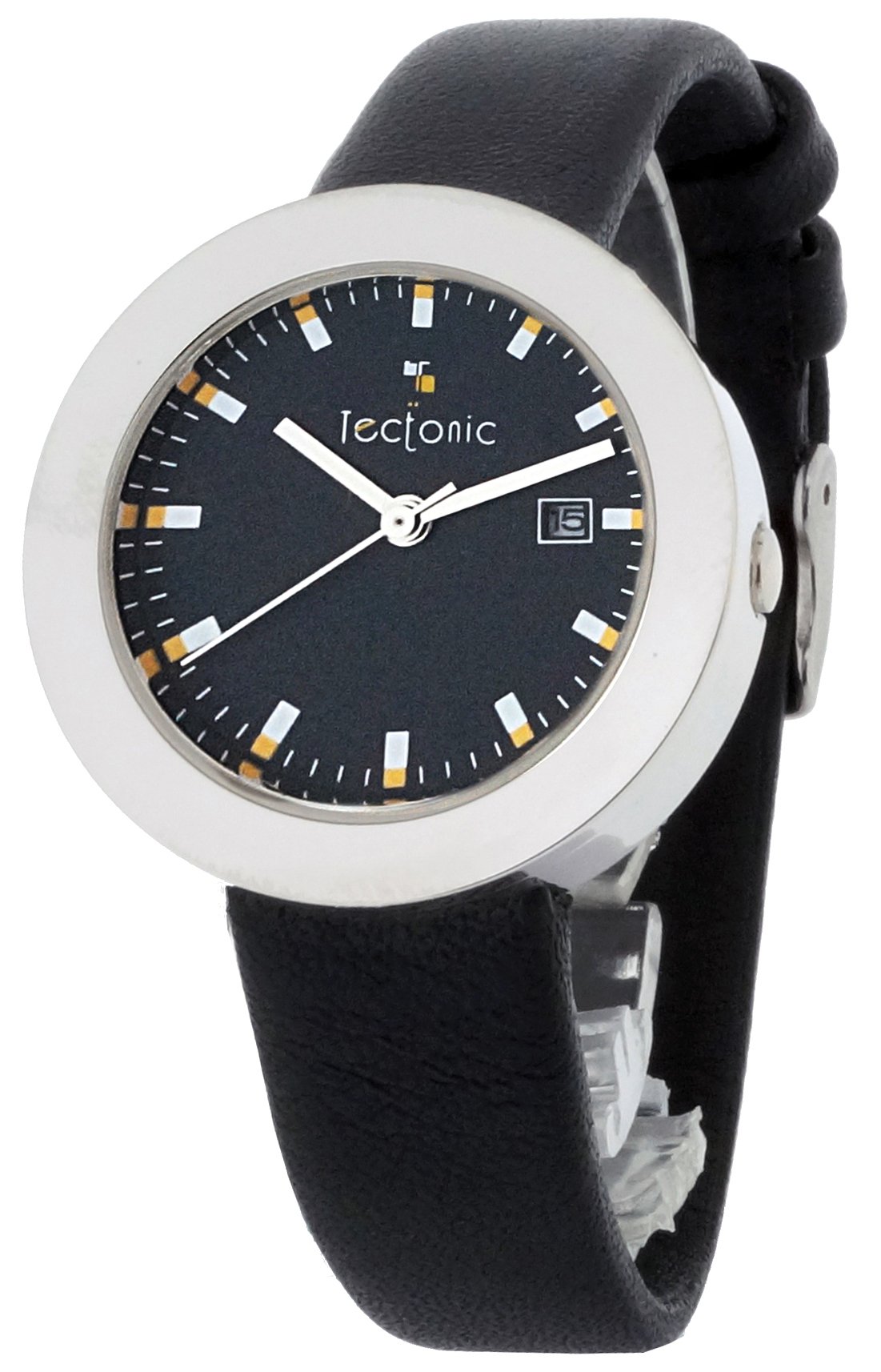 Tectonic Women's Quartz Watch with Black Dial Analogue